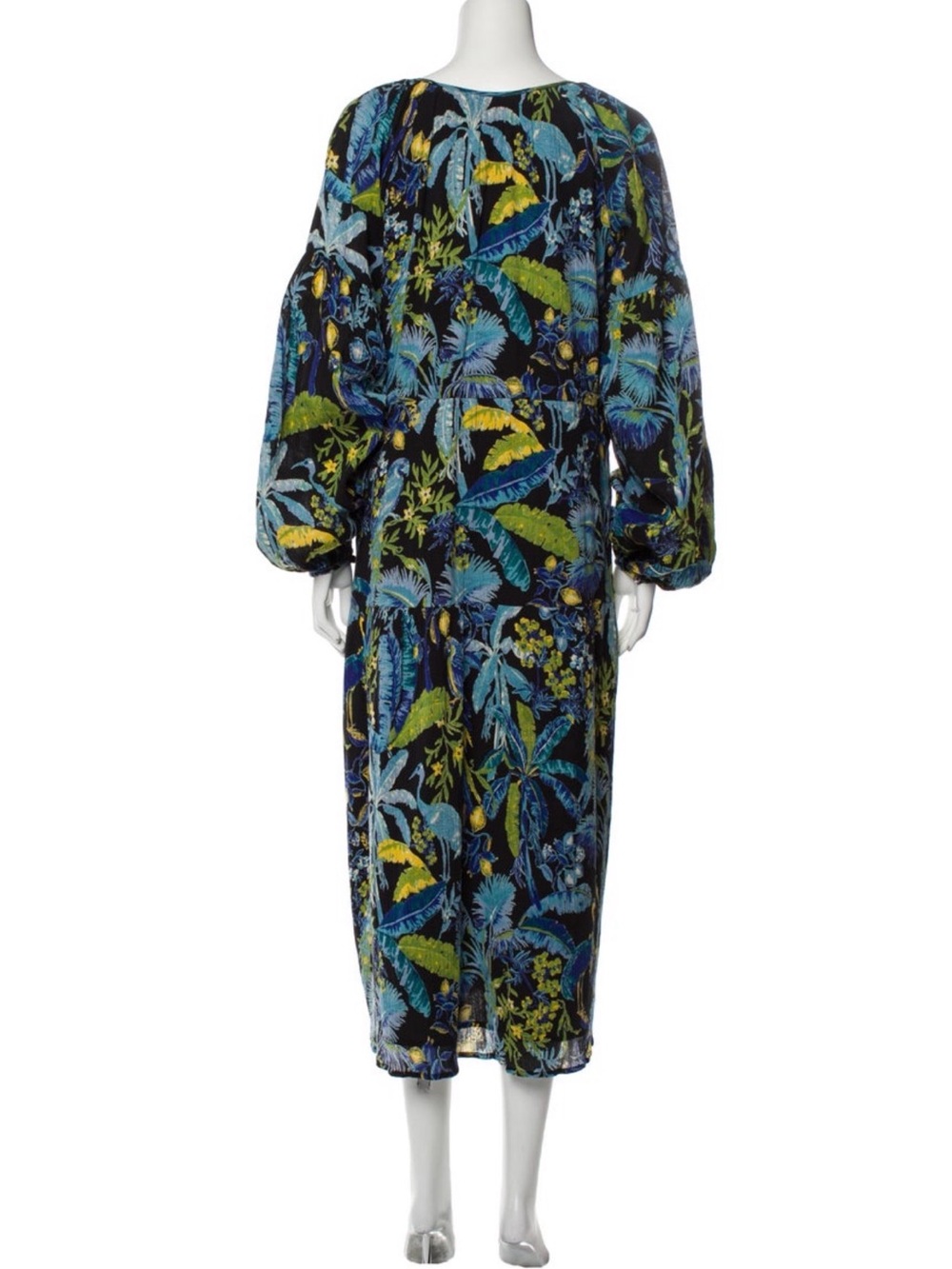 Benjanan Floral Print Long Tent Dress Small - Picture 3 of 3